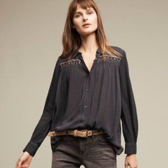 Anthropologie Tops - SALE Anthropologie Floreat Beulah Beaded Button Blouse